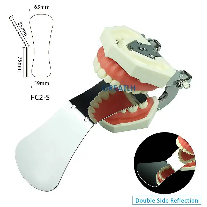 Dental Orthodontic Double-Sided Mirrors Reflector Dentistry Intra Oral Stainless Steel Autoclavable Dental Photography Mirrors