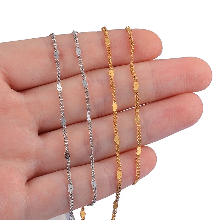 Modische Edelstahlkette für Damen, beliebte Figarokette, hochwertiger Schmuck – Detail 6