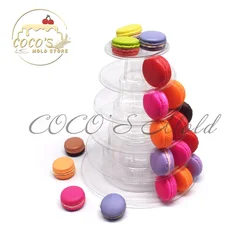 4/6 Layer Macarons Display Tower Fondant Cake Decorating Tools PVC Macaron Tower Stand For Wedding Decoration Kitchen Supplies