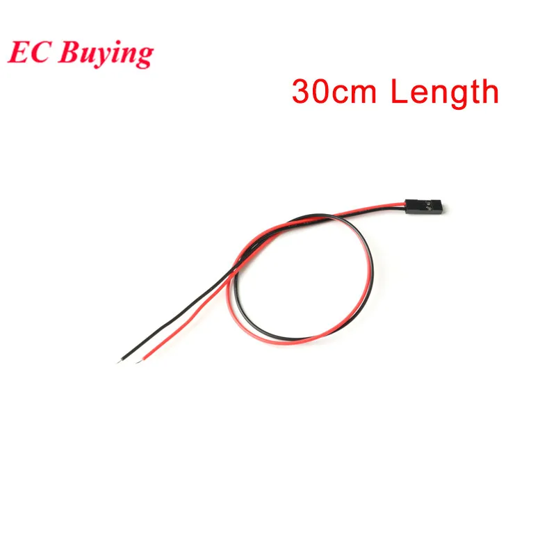 5-100Pcs 2Pin Dupont Cable 2P 2 Pin Female Jumper Connector Wire 2.54mm Pitch Length 10CM 20CM 30CM Single Head For 3D Printer
