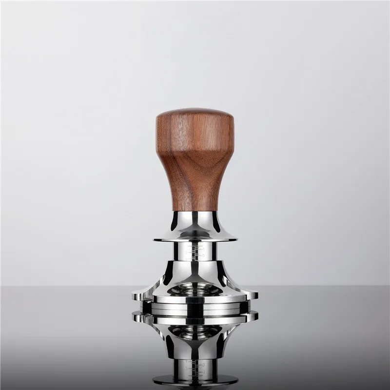 58.5mm Coffee Tamper Powder Hammer Coffee Accessories Pressed Powder With Anti Pressure Deviation Design Adjustable Depth Design