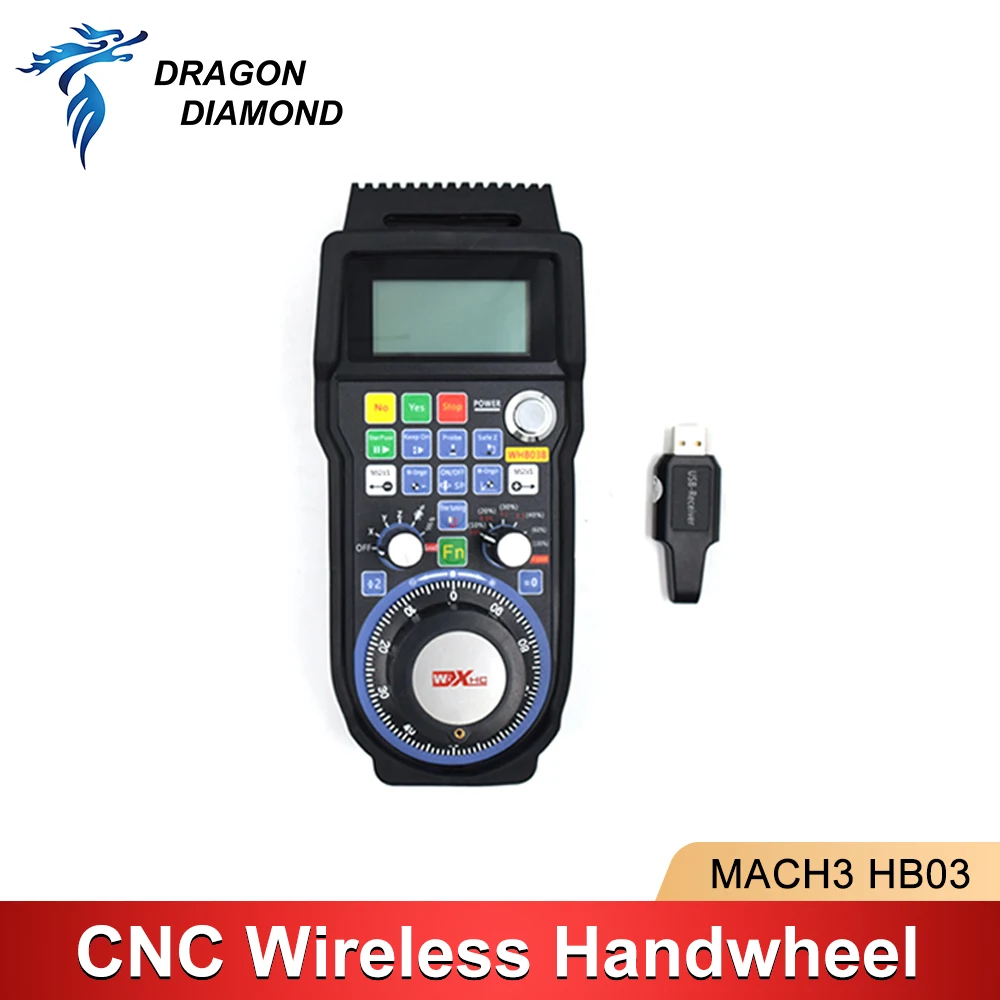 

XHC WHB03B Nc Studio 3 Axis Wireless Handwheel MPG Pendant Remote Handle Compatible To Weihong V5 V8 For Engraving CNC Router