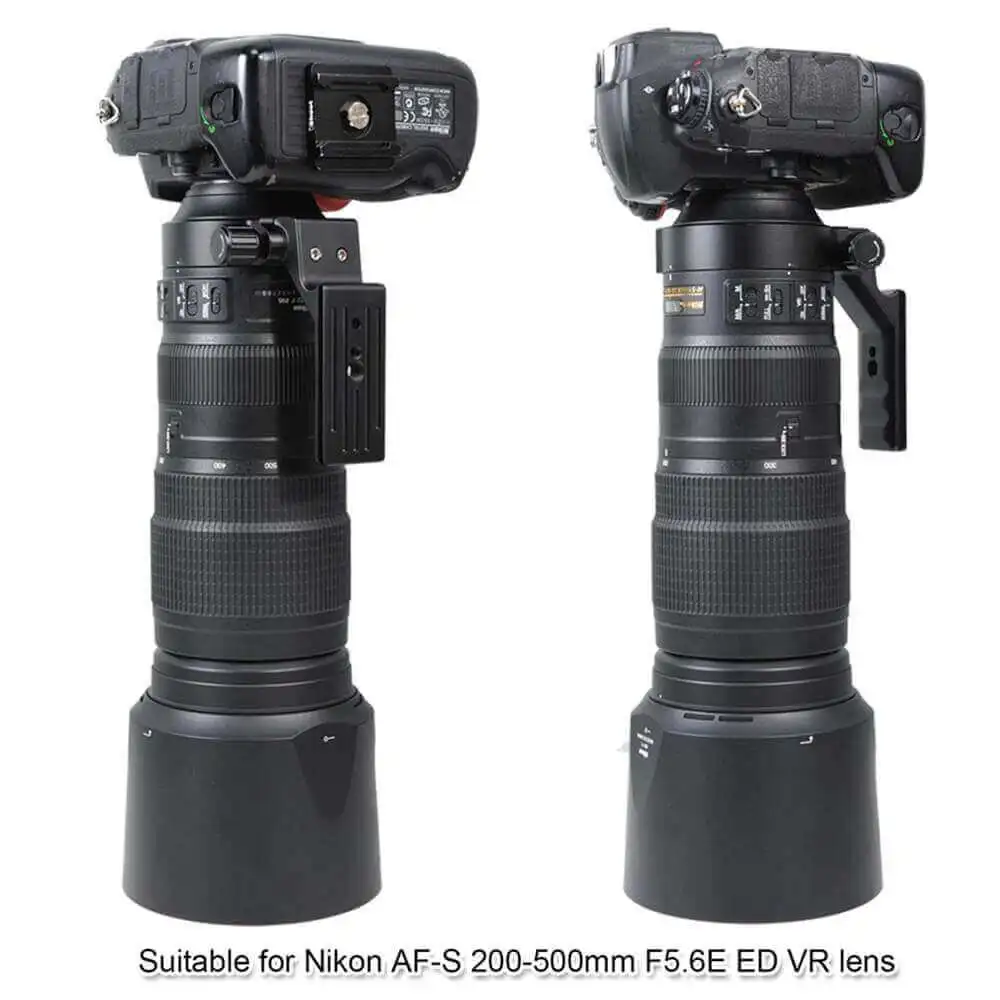 IShoot Objektiv Kragen Ersatz Basis Fuß Stehen Adapter für Nikon AF-S 200-500mm F 5,6 E ED VR stativ Montieren Ring w Arca Swiss Platte – Detail 7