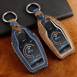 Genuine Leather Car LED Display Key Cover Key Case for BMW 5 7 series G11 G12 G30 G31 G32 i8 I12 I15 G01 X3 G02 X4 G05