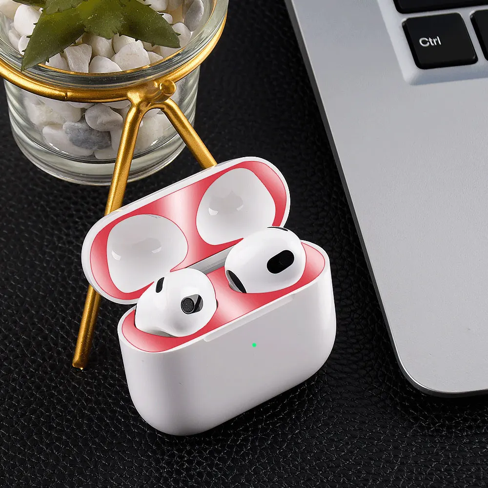 Dust Guard For Apple AirPods 3 Case Box Sticker Metal Dust-proof Inside Protection Earphone Film For Airpods 3 Cover Stickers