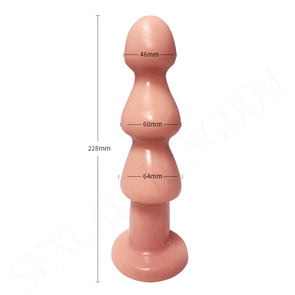 Huge Anal Plug Safe Silicone Material Butt Beads Sucking Cup Auns Masturbator Soft Prostate Massage Sex Toys for Woman and Man