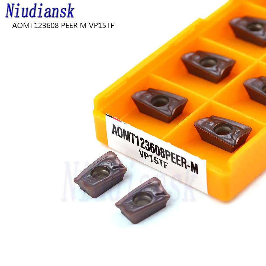 AOMT123608 одноранговые M VP15TF карбидные поворотные лезвия ЧПУ фрезерные Вставки подходят для обработки нержавеющей стали