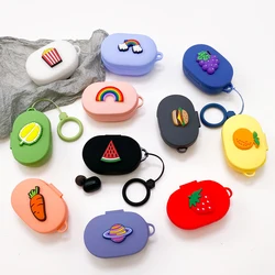 Cartoon Silicone Case For Xiaomi Redmi Airdots TWS Wireless Bluetooth Cover For Redmi Airdots Case Air dots 3 coque With Buckle