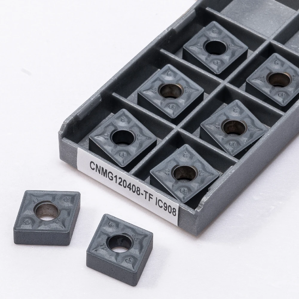 Imagem -02 - Torno Cnc Turning Tool Carbide Insert Cortador de Metal Cnmg120408 Cnmg120404-tf Ic907 Ic908 Cnmg 120404 120408 10 Pcs