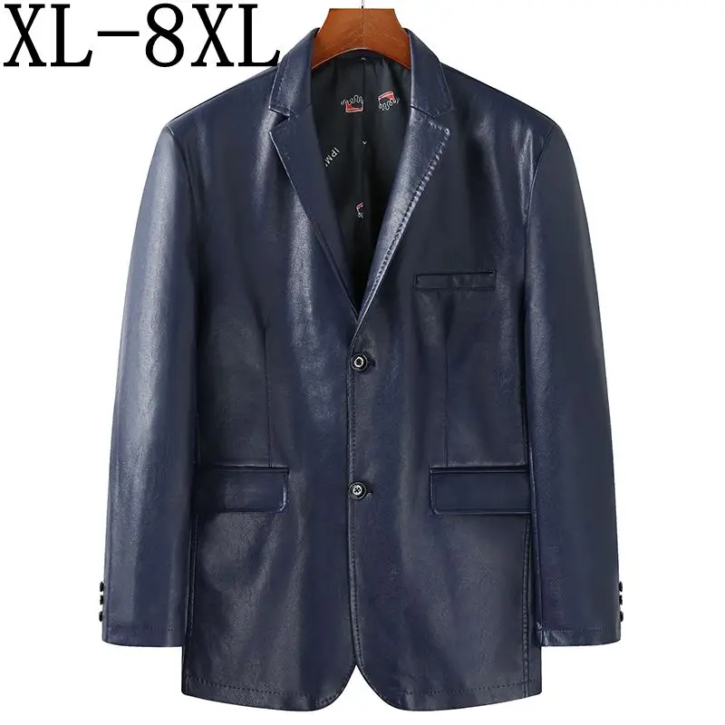 Size 8XL 7XL 6XL 2020 New Arrival Business Leather Jackets Men\'s Jacket Outwear Men\'s Coats Spring Autumn P U Jacket Coat