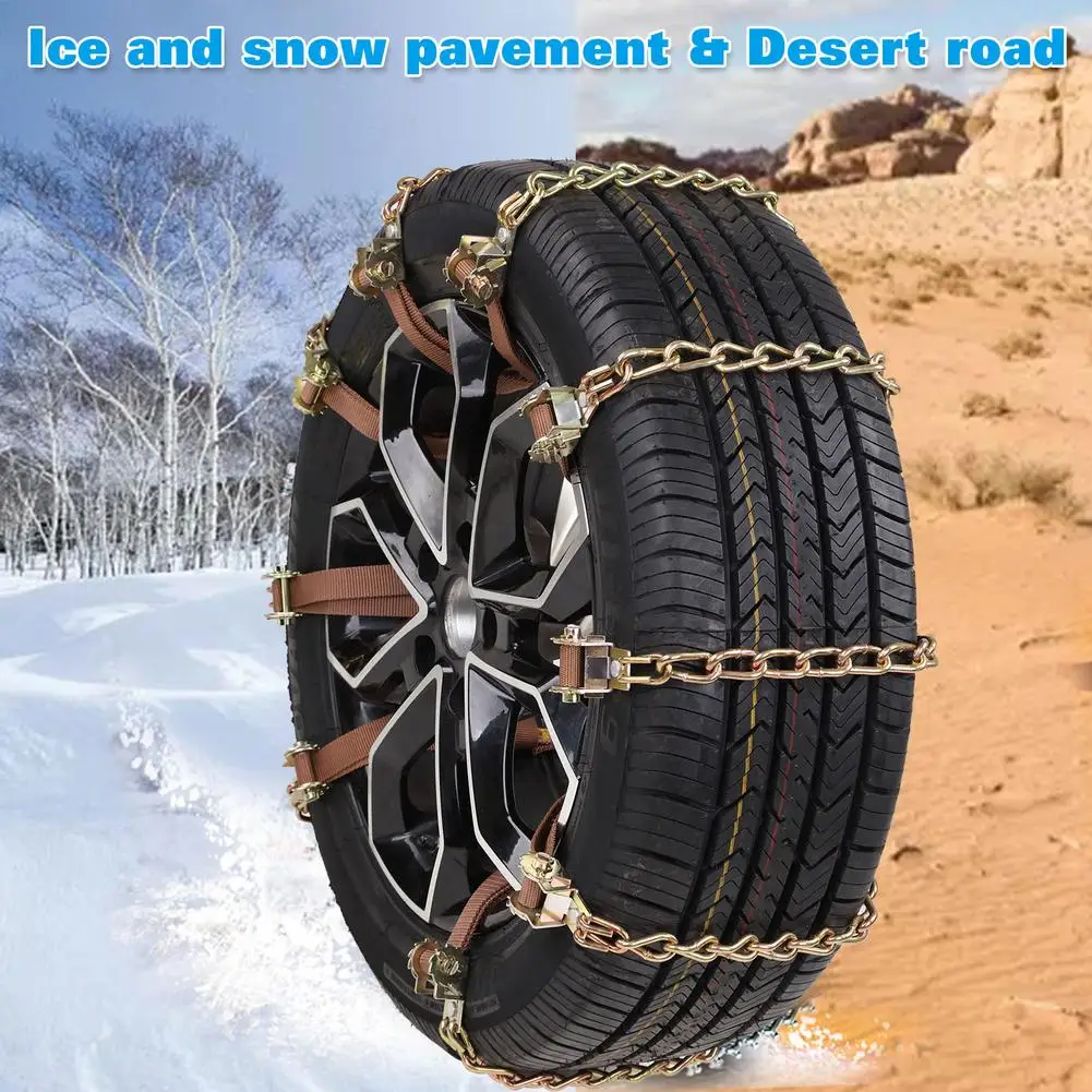 Car Tire Snow Chain Durable Manganese Automobile Snow Tire Anti-skid Tires Chain Tool Emergency Winter Universal Car Accessories