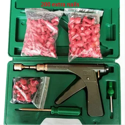 Kit di perdite d'aria per riparazione pneumatici tubeless per bici da auto, tappo per foratura, garage, moto, pistola per riparazione pneumatici sottovuoto, kit di perdite d'aria per blocchi di pneumatici per auto