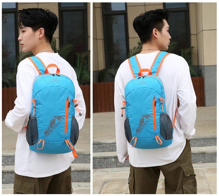 22L tragbarer faltbarer Rucksack, zusammenklappbare Bergsteigertasche, ultraleicht, Outdoor, Klettern, Radfahren, Reisen, Rucksack, Wandern, Tagesrucksack – Detail 16