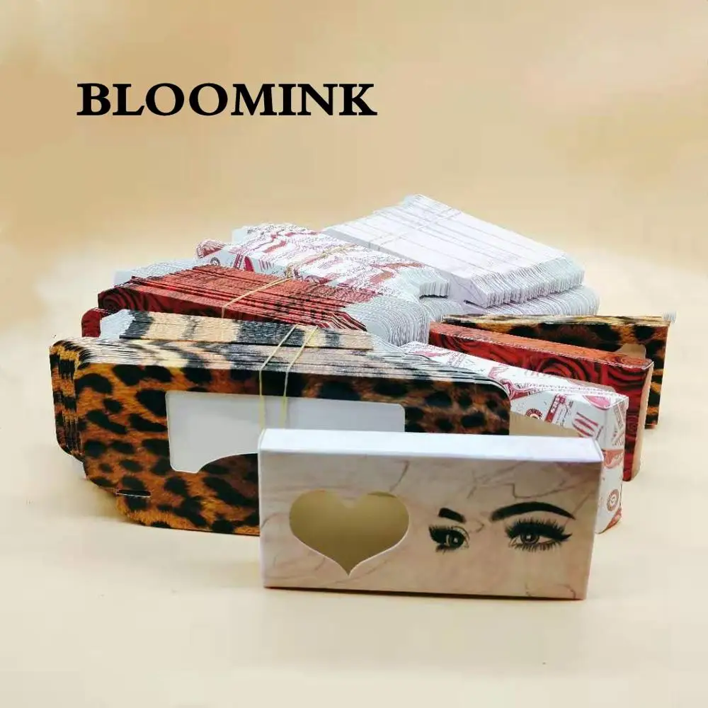 

wholesale mixed paper eyelash packaging box lash boxes packaging custom own logo for 10mm-25mm mink eyelashes case bulk