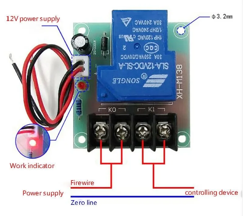 30A High Current Contactor Switch 12V Electric Relay Board DC Power Control new