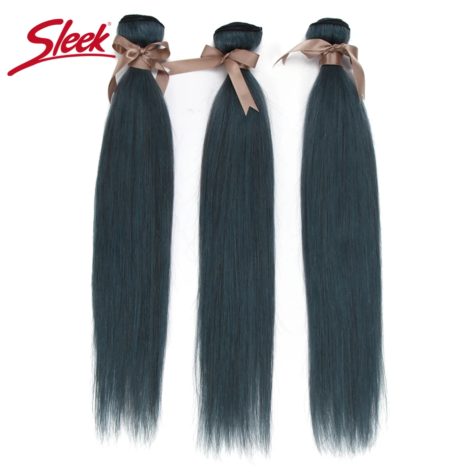 Sleek Mink Blue Orange Blonde Color Malaysian Straight Hair Weave Bundles 8 To 26 Inches Hair Extension Bugha Style Free Shiping