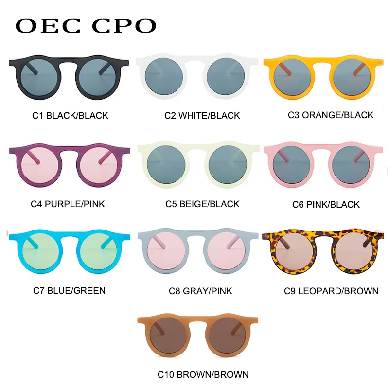 OEC CPO klasyczne okrągłe okulary przeciwsłoneczne mężczyźni kobiety moda mała ramka okulary przeciwsłoneczne damskie plastikowe okulary okulary unisex UV400 O626 — zdjęcie 7