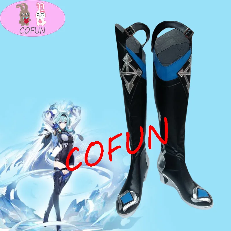 

Eula Cosplay Accessories Shoes Game Genshin Impact the West Wind Spray knight Wonmen's Prop Shoes