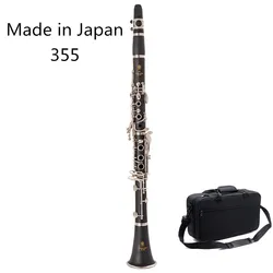 Made in Japan 355 Bb Clarinet 17 Keys B Flat Musical Instruments High Quality Bakelite Tube Nickel Plated Clarinet