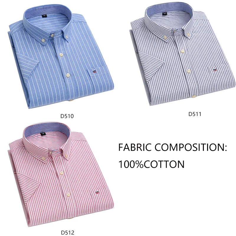 Aoliwen brand Men Oxford fabric large size anti wrinkle casual short sleeve shirts for men 100% cotton Comfortable slim shirt