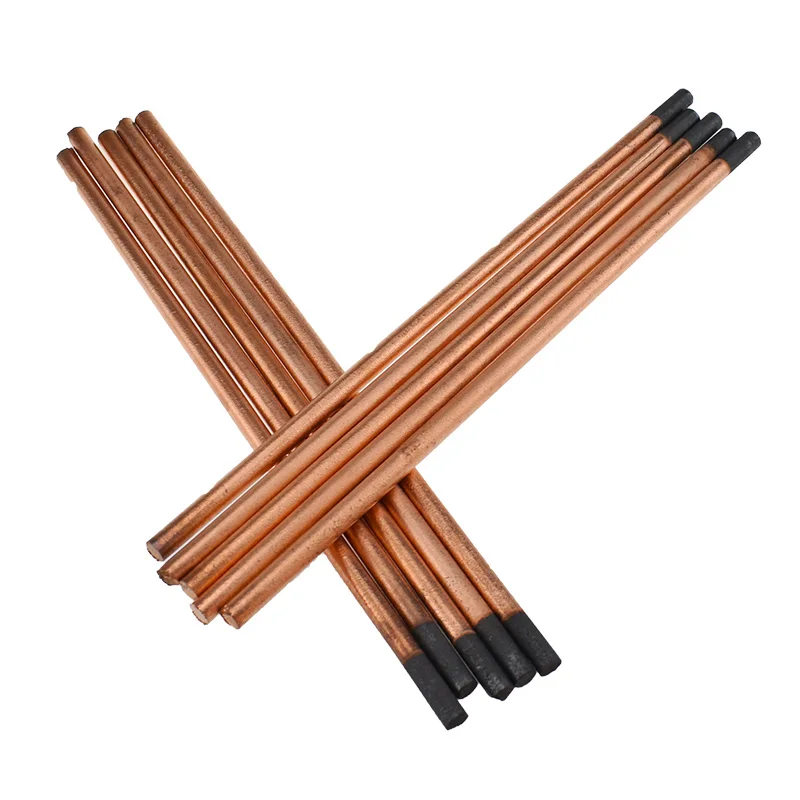 5pcs di trasporto del Nuovo piano rotondo arco aria scriccatura canna in carbonio bar 4-10 millimetri di saldatura DC gas scriccatura pistola elettrodo di Grafite di Saldatura Forniture