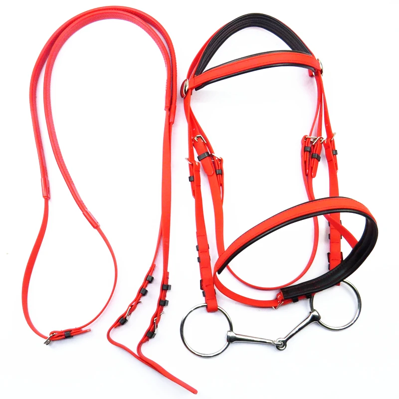 Cavalo durável cavalo rédea cavalo rein headstall engrossado cabresto equestre engrenagem cavalo rédea arnês headstalls removível snaffle