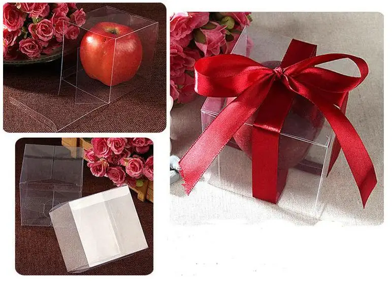 500pc 9*9*9cm Clear Plastic Pvc Box Packing Boxes for Gifts/chocolate/candy/cosmetic/crafts Square Transparent Pvc Box Wholesale