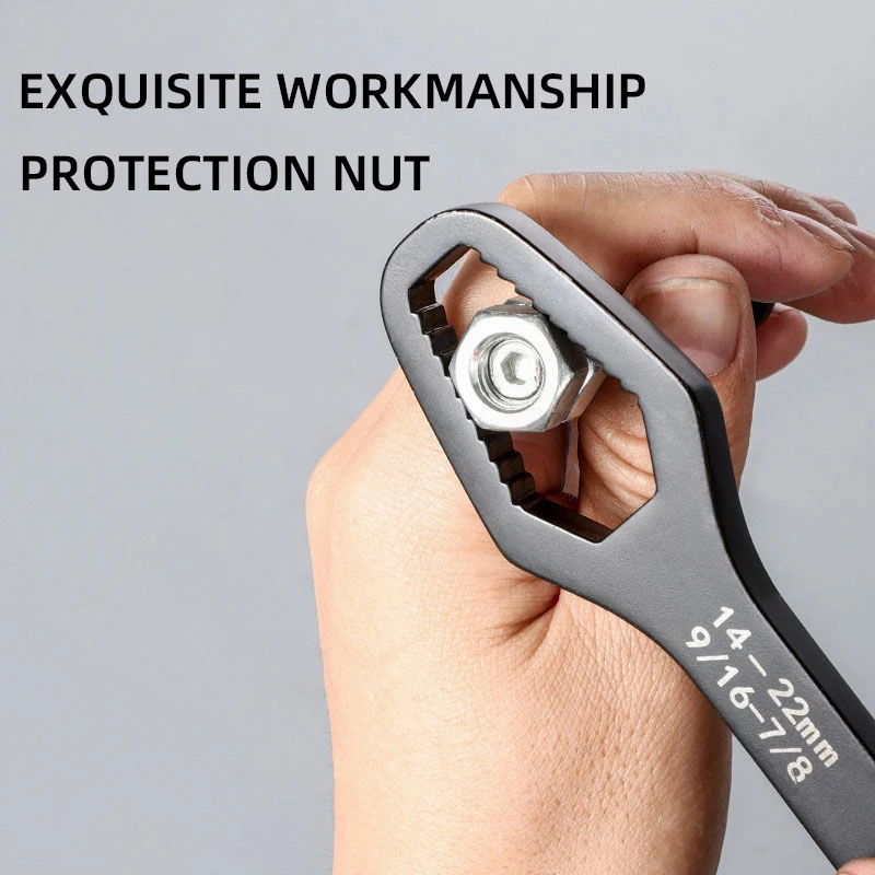 Llave de caja portátil adecuada para llaves de tamaño de 8-22 mm, herramientas de mantenimiento exterior, varios tamaños integrados en uno