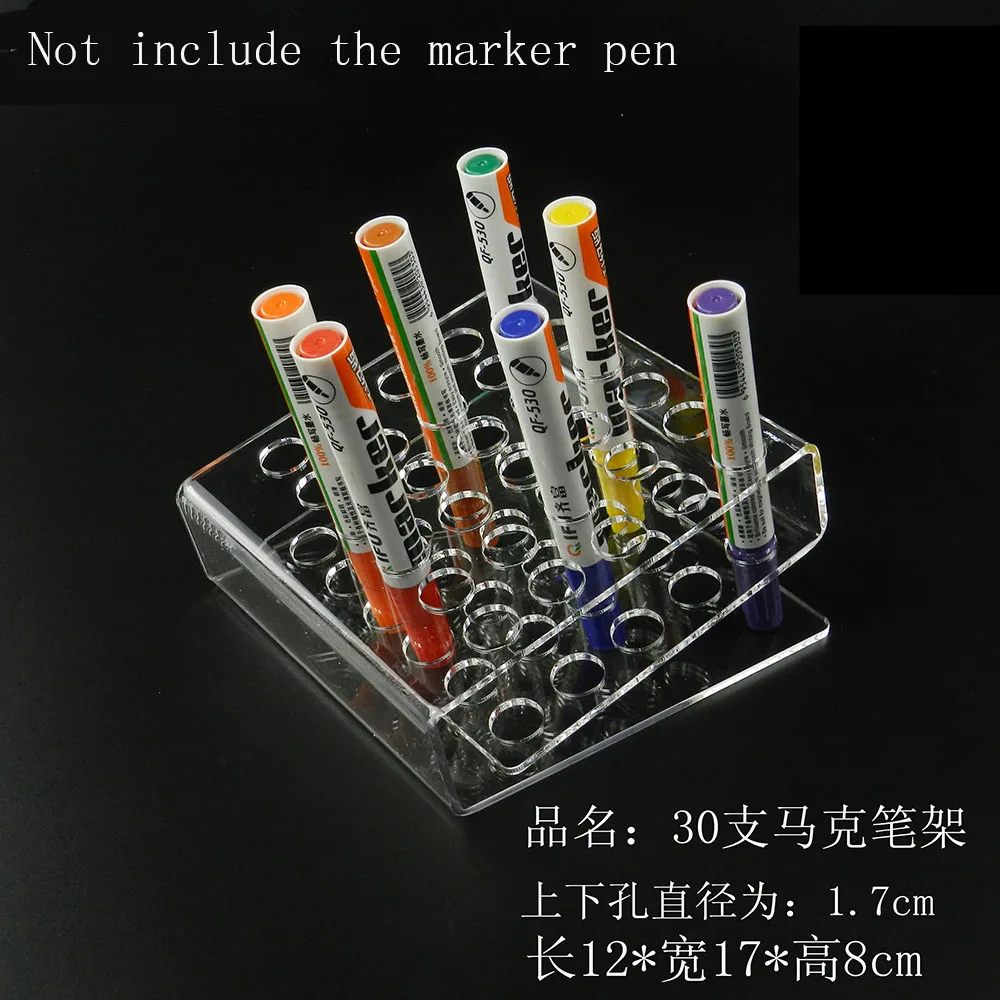 Acrylic 30 position Pen holder for Marker Pen  Display Multi-Functional Exhibition Stand Jewelry Display Holder Shelf