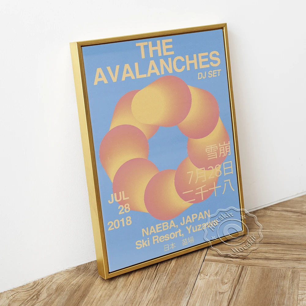 Australian Electronic Music Group The Avalanches Poster, Fanclub Gig Publicity Art Prints, Vintage Geometry Shapes Wall Hangding