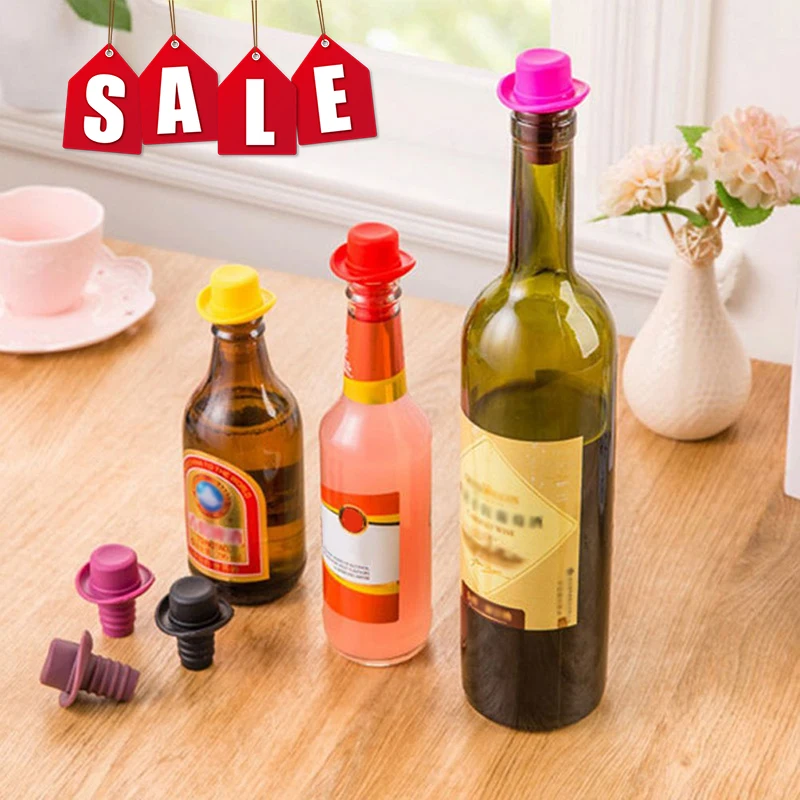 Silicone Bottle Stopper Bottle Caps Wine Stopper Family Bar Preservation Tools Silicone Creative Design Safe And Healthy Kitchen