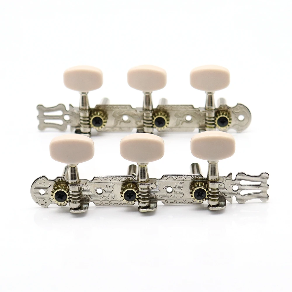 1set Acoustic Guitar String Tuning Pegs Keys Tuners Machine Heads with Carved pattern for Guitar Parts Accessories