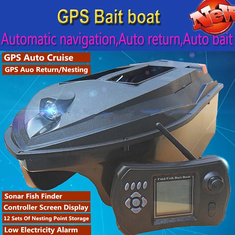 GPS Auto Cruise RC Fishing Bait Boat GPS Navigation Dual hopper Fishing Finder Boat Intelligent Nesting Fishing Boat Big Size