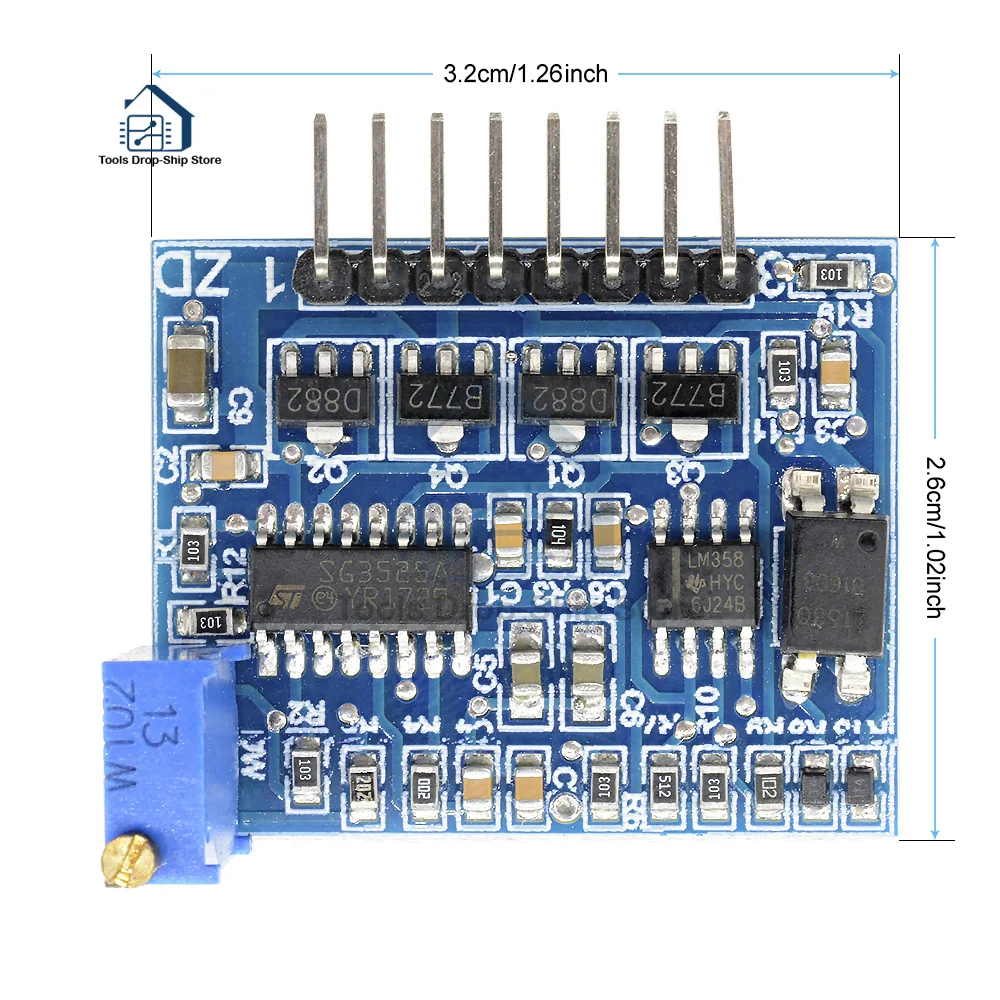 SG3525 LM358 Inverter Driver Board Mixer Preamp Drive Board High Frequency 12V-24V 1A Adjustable