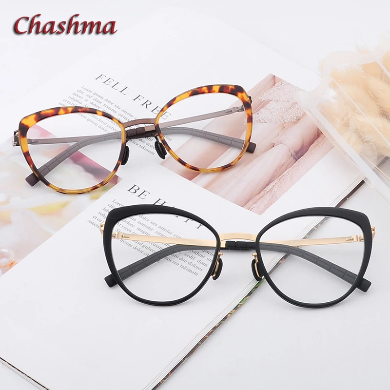 Chashma Frame Prescription Glasses Women Optical Eyewear Acetate Top Quality Light Weight Spectacle for Progressive Lens