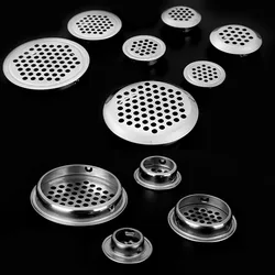 Aço inoxidável Círculo Air Vent Grille, Mesh Hole, Ventilação Plugs, Wardrobe Cover, Gabinete, 19mm, 25mm, 35mm, 53mm, 1, 2, 5, 10Pcs