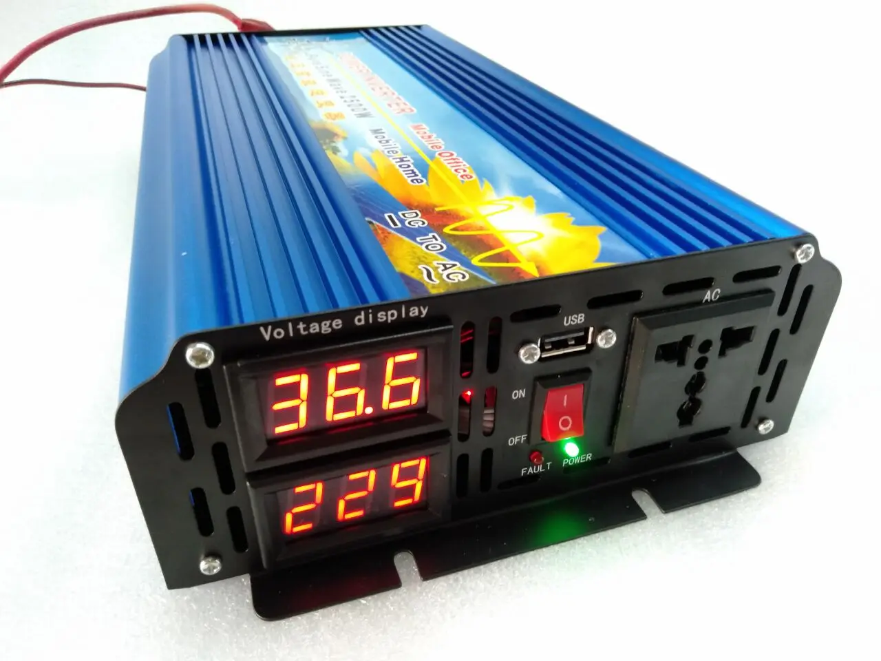 

Off Grid 2500W DC 36V to AC 110V 120V 60HZ Pure Sine Wave Inverter for 36V lithium battery Digital Display