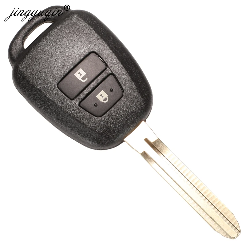 jingyuqin Remote Car Key Shell Case Fob For Toyota CAMRY Corolla Tundra Pruis With TOY43 Blade 2/3/4 Buttons