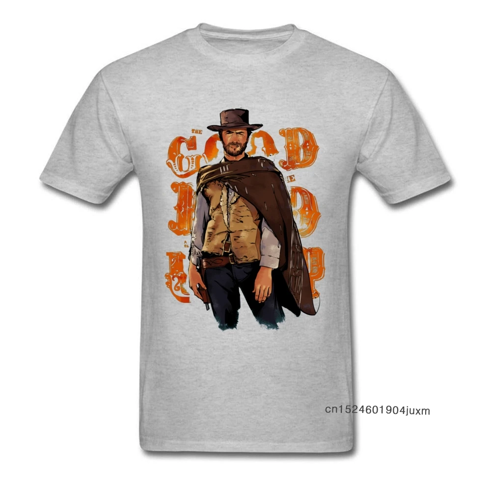 Male Tshirt Clint Eastwood Good Bad Ugly T Shirt Short Sleeve Men T-shirt Hiphop Kpop Cotton Crewneck Plus Size Vintage T Shirts