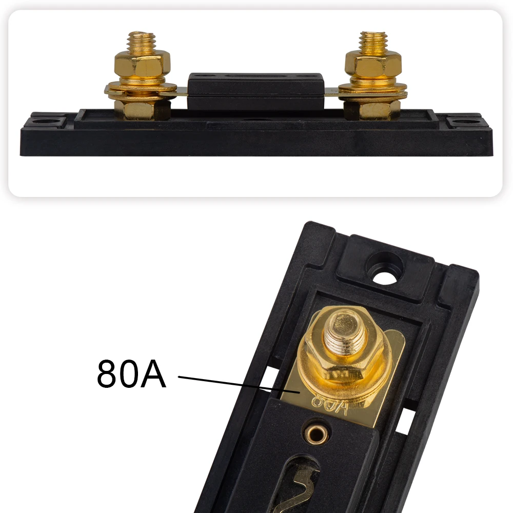 

Держатель автомобильного предохранителя с болтовым креплением 80А — с предохранителем плавкого звена 80 А для автомобильных электросистем