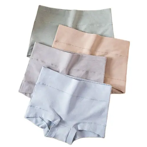 Imagen 2 del producto Ropa interior de cintura alta para mujer, bragas de algodón transpirables para adelgazar el cuerpo, calzoncillos suaves sin costuras, lencería femenina, 2 unids/set