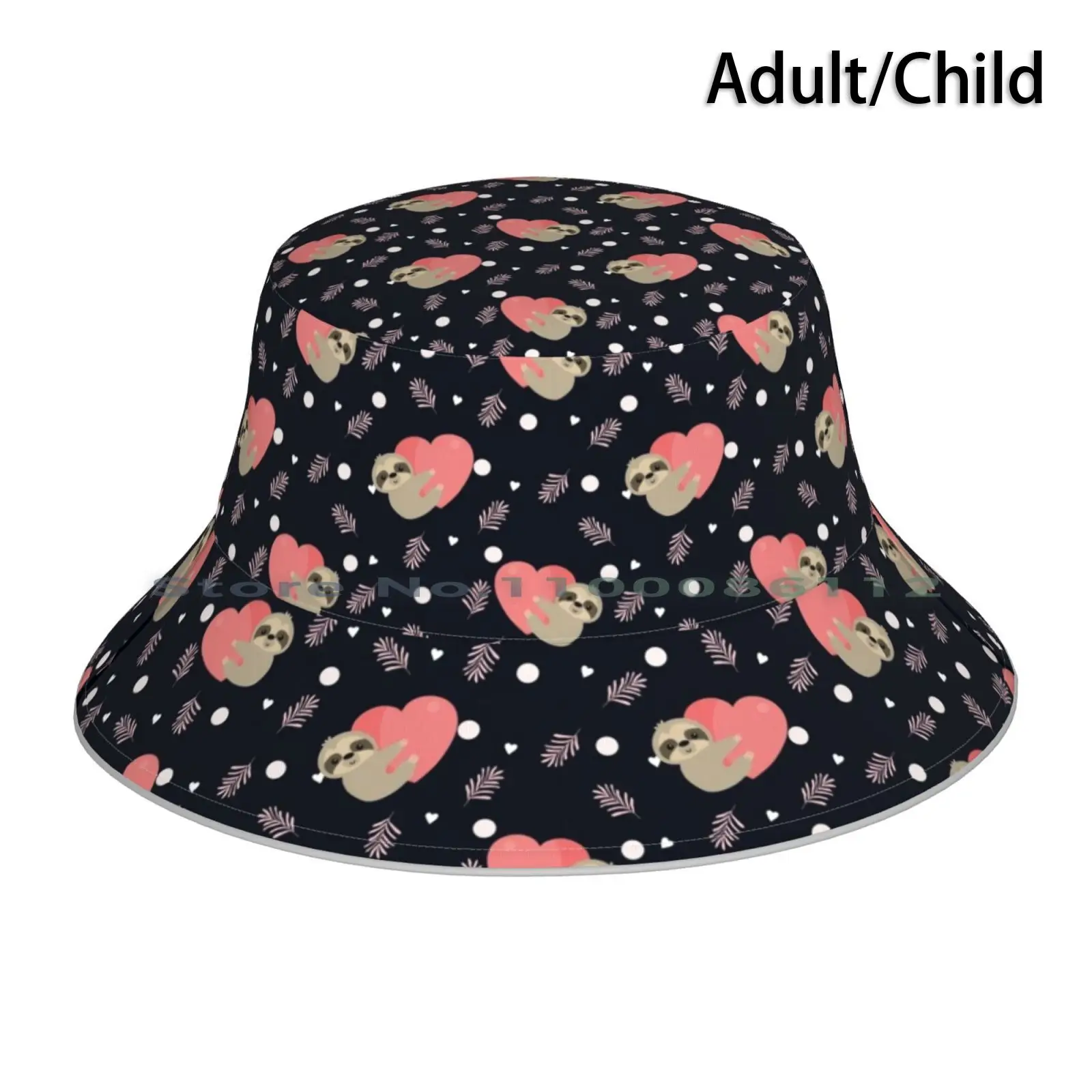 Cute Sloth Seamless Pattern | Funny Animal Gift Bucket Hat Sun Cap Facemask 19 Quarantine Social Distancing Stay Home Character