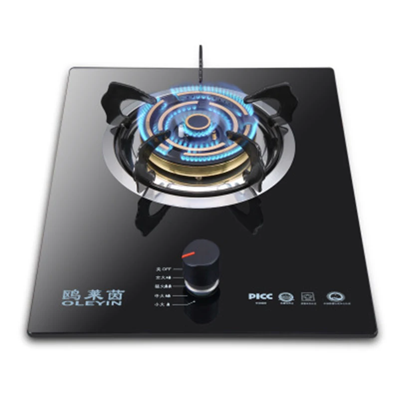 Household Gas Stove Cooktop Burner Built in Gas Cooker Panel Hob Table Type Gas Stove Single-burner Furnace Gas Cooker