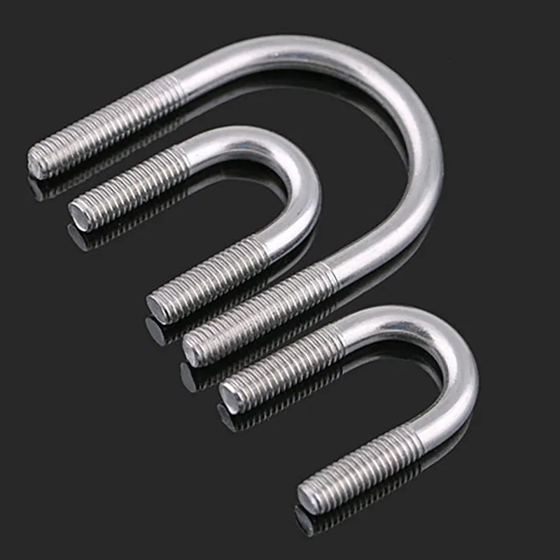 1pcs M6 M8 M10 M12 304 Stainless Steel U-shaped Bolt U-shaped Screw U-shaped Pipe Clamp Pipe Clamp Fixing Buckle