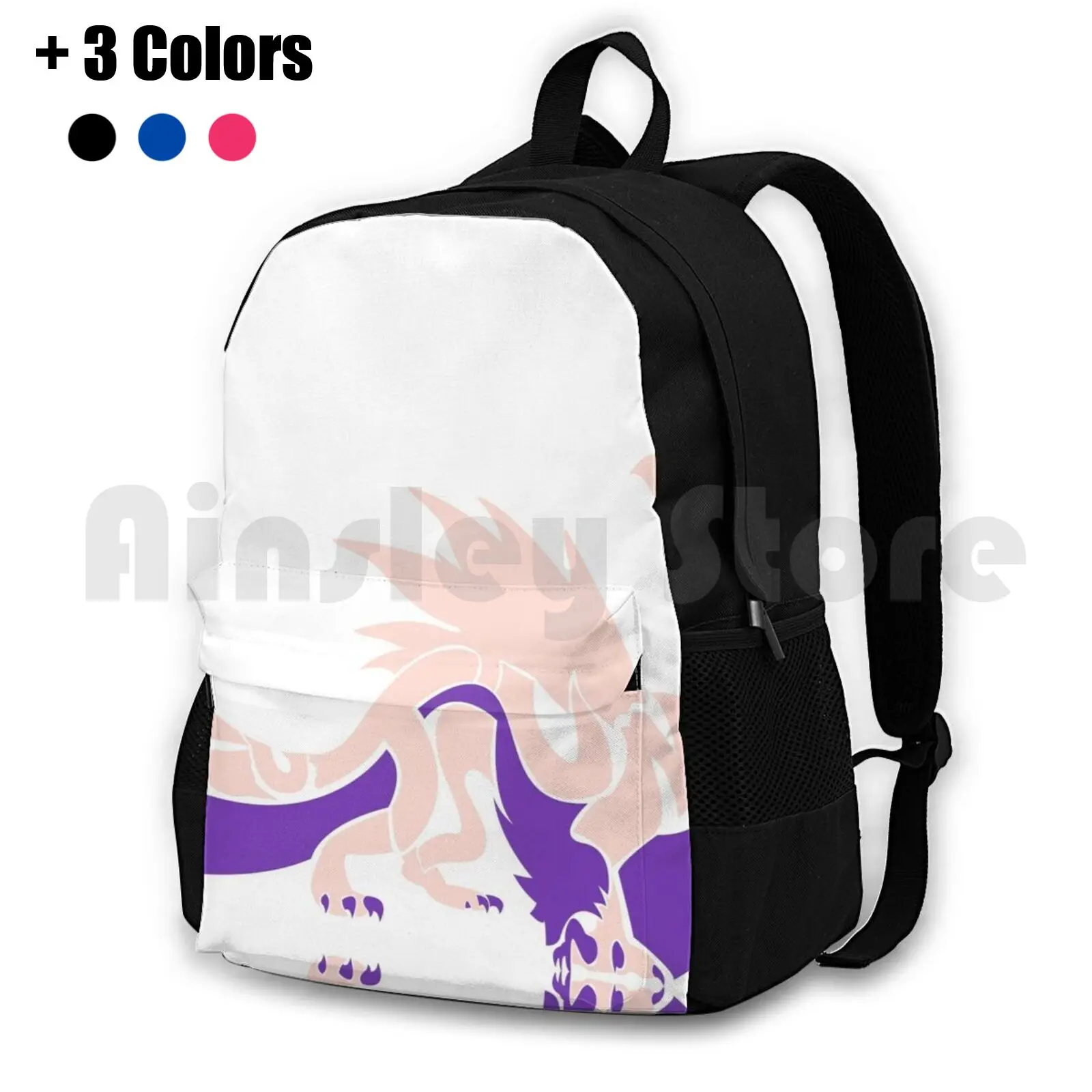 Mizutsune Two-Color Typography Outdoor Hiking Backpack Riding Climbing Sports Bag Monster Hunter Video Games Gaming