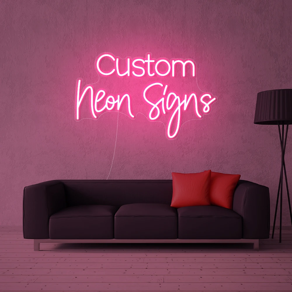 Custom Neon Sign Led Happy Birthday Neon Light Flex Transparent Acrylic Oh Baby Let's Party Neon Sign Wedding Party Club Decor