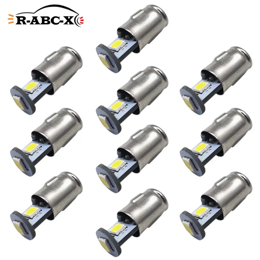 10Pcs 3030SMD BA7S T7 Car Led Bulb Interior Dashboard Instrument Panel Light Auto Mini Indicator Warning Lamp Nonpolar 12V 150Lm