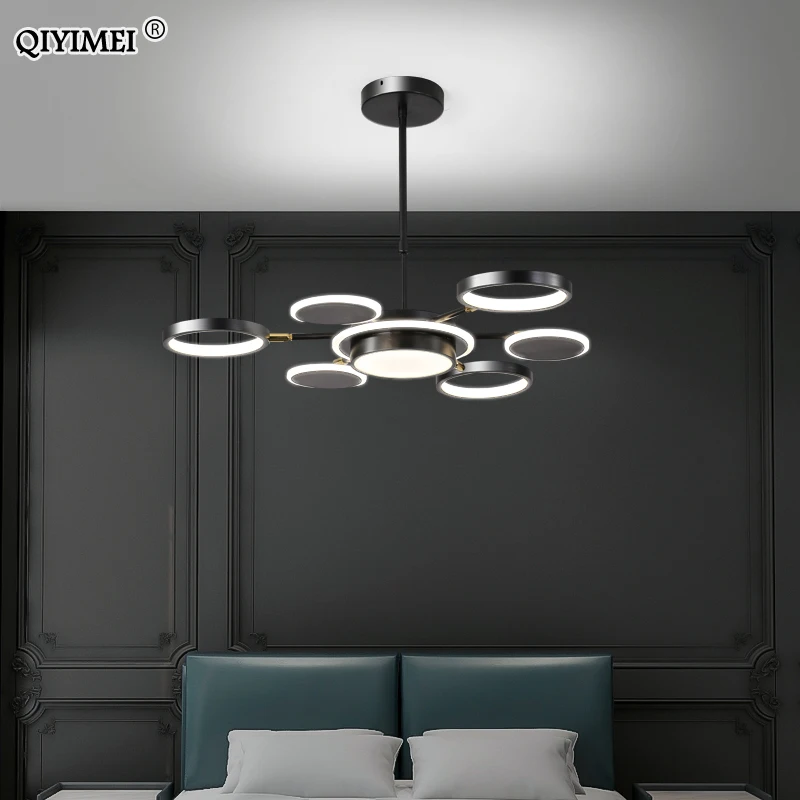 Plafonnier LED avec télécommande, design moderne, disponible en noir et en or, intensité réglable, luminaire décoratif d'intérieur, idéal pour un salon, une salle à manger ou une chambre à coucher, nouveau modèle