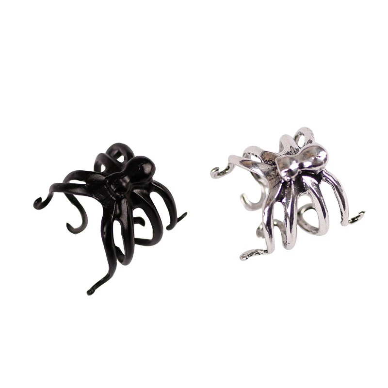 Hot Sale Retro Animal Ring Punk Exaggerated Octopus Shape Ring Male And Female Opening Adjustable Alloy Halloween Fashion Gift