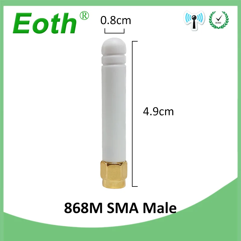 EOTH 20pcs 868mhz antenna 2~3dbi sma male 915mhz lora antene pbx iot module lorawan signal receiver antena high gain